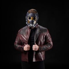 Marvel Legends Star-Lord helmet HUD visuals create a futuristic ambiance