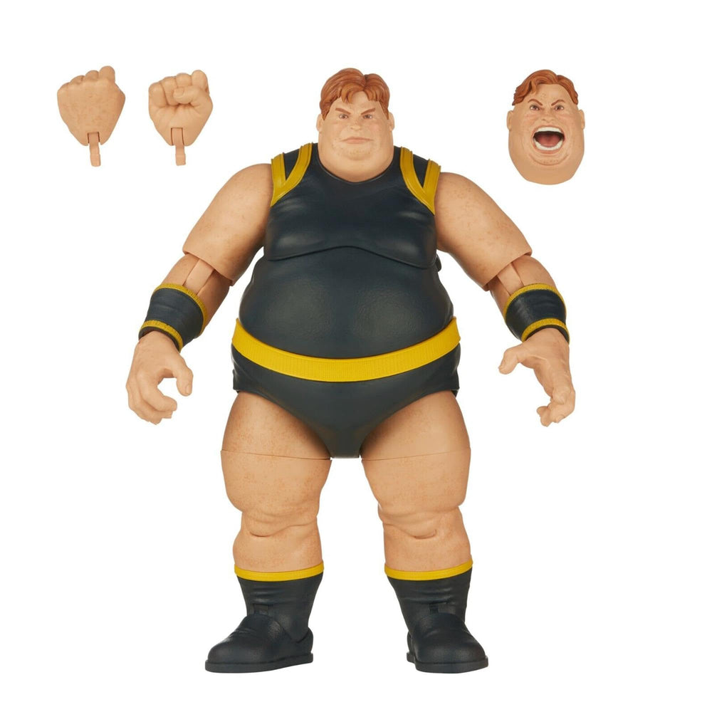 Marvel Legends The Blob figure front view for shelf display in your X-Men collection