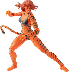 Marvel Legends Tigra with other figures for themed display scenes.