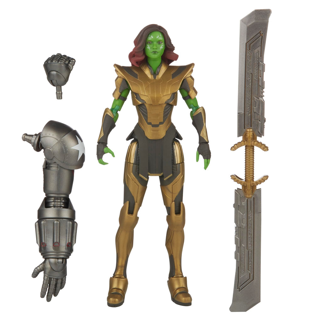 Marvel Legends Warrior Gamora front view action figure with premium articulation for display