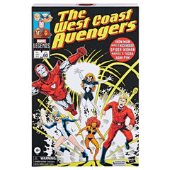 Marvel Legends West Coast Avengers Mockingbird figure with comic-inspired deco for shelf display.