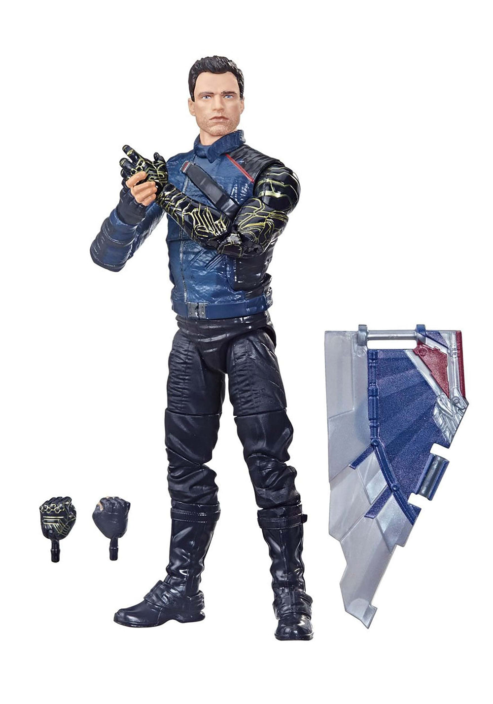 Marvel Legends Winter Soldier figure articulation points for dynamic posing.