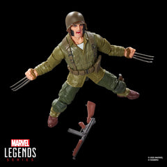 Marvel Legends Wolverine WWII Logan six-inch figure fits 15 cm scale.