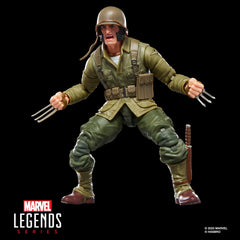 Marvel Legends Wolverine WWII Logan window box packaging showcases premium deco.