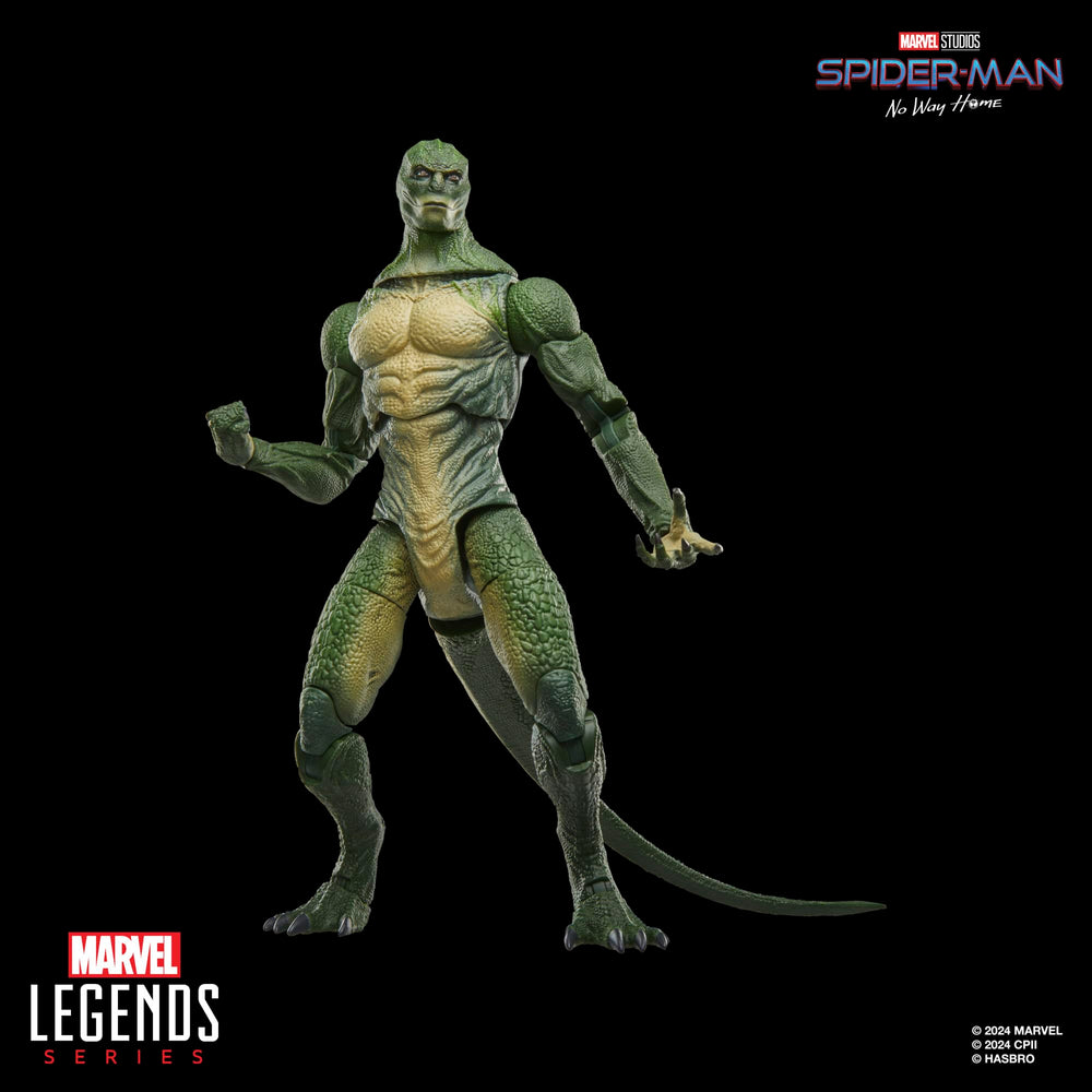 Display-ready pose options for Marvel Lizard figure