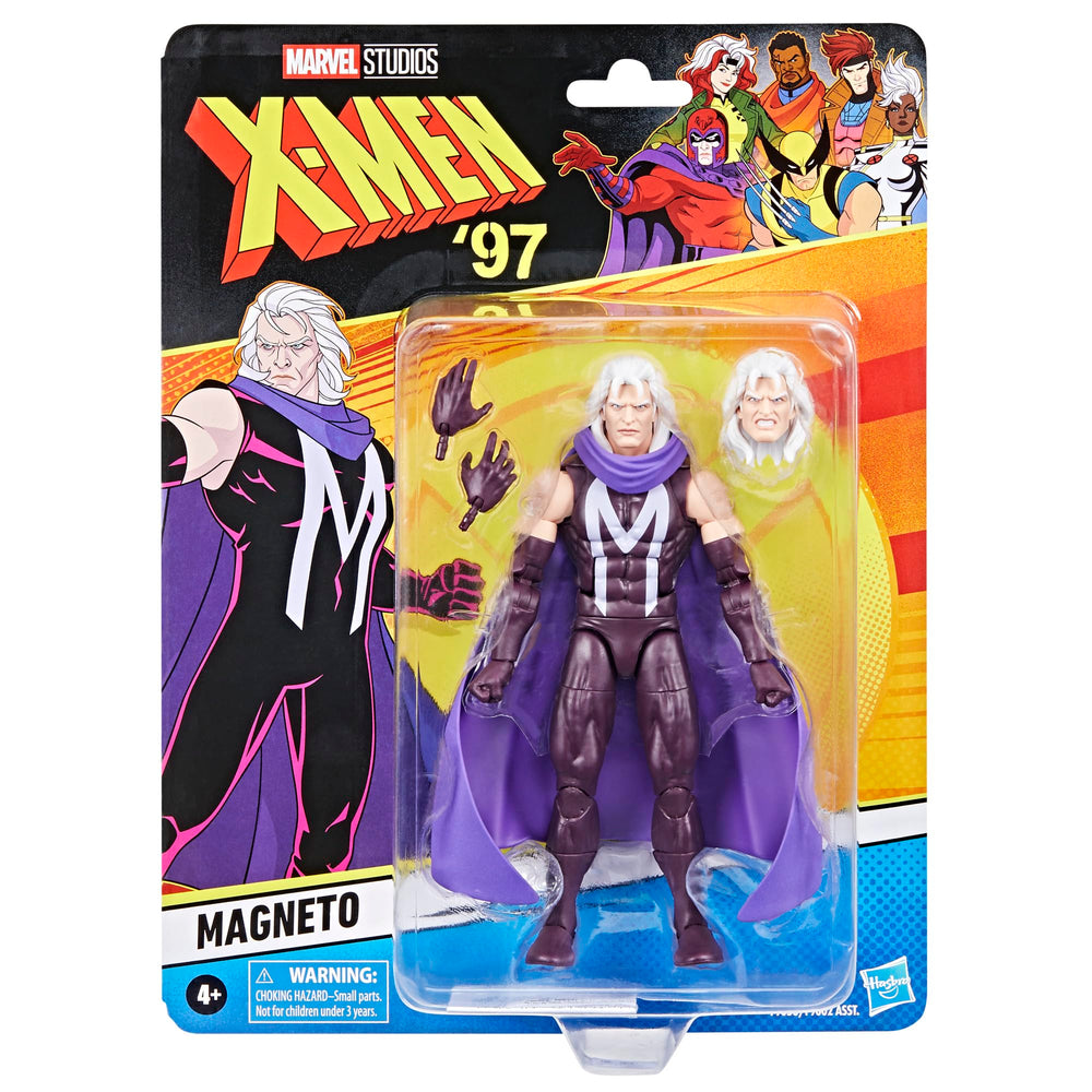 Marvel Magneto X-Men ’97 figure back view highlights detailed sculpt and authenticity.