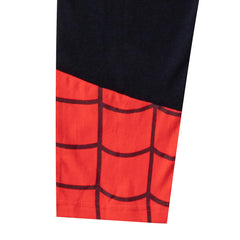 Marvel Miles Morales Spider-Man hooded coverall front view for 7, versatile for costumes and casual wear.