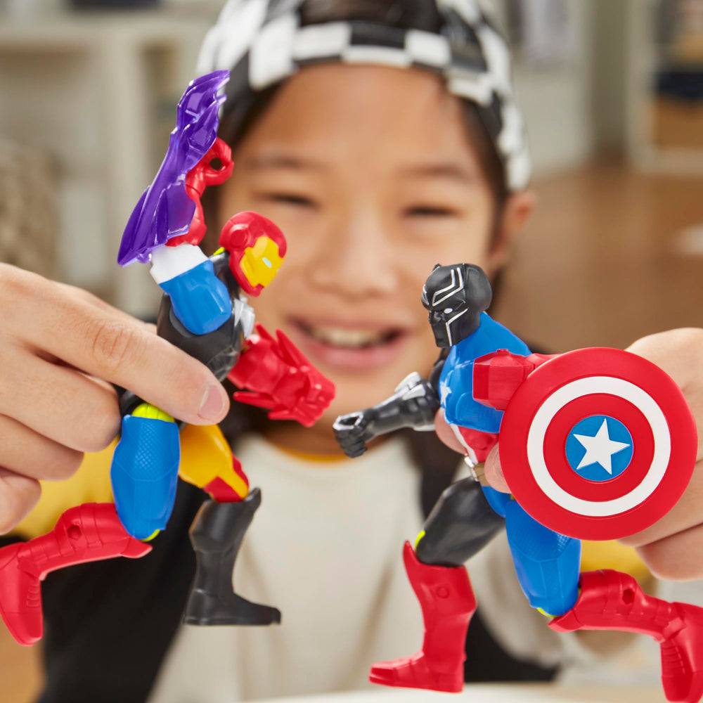 Marvel MixMashers gift-ready packaging for young super-hero fans.