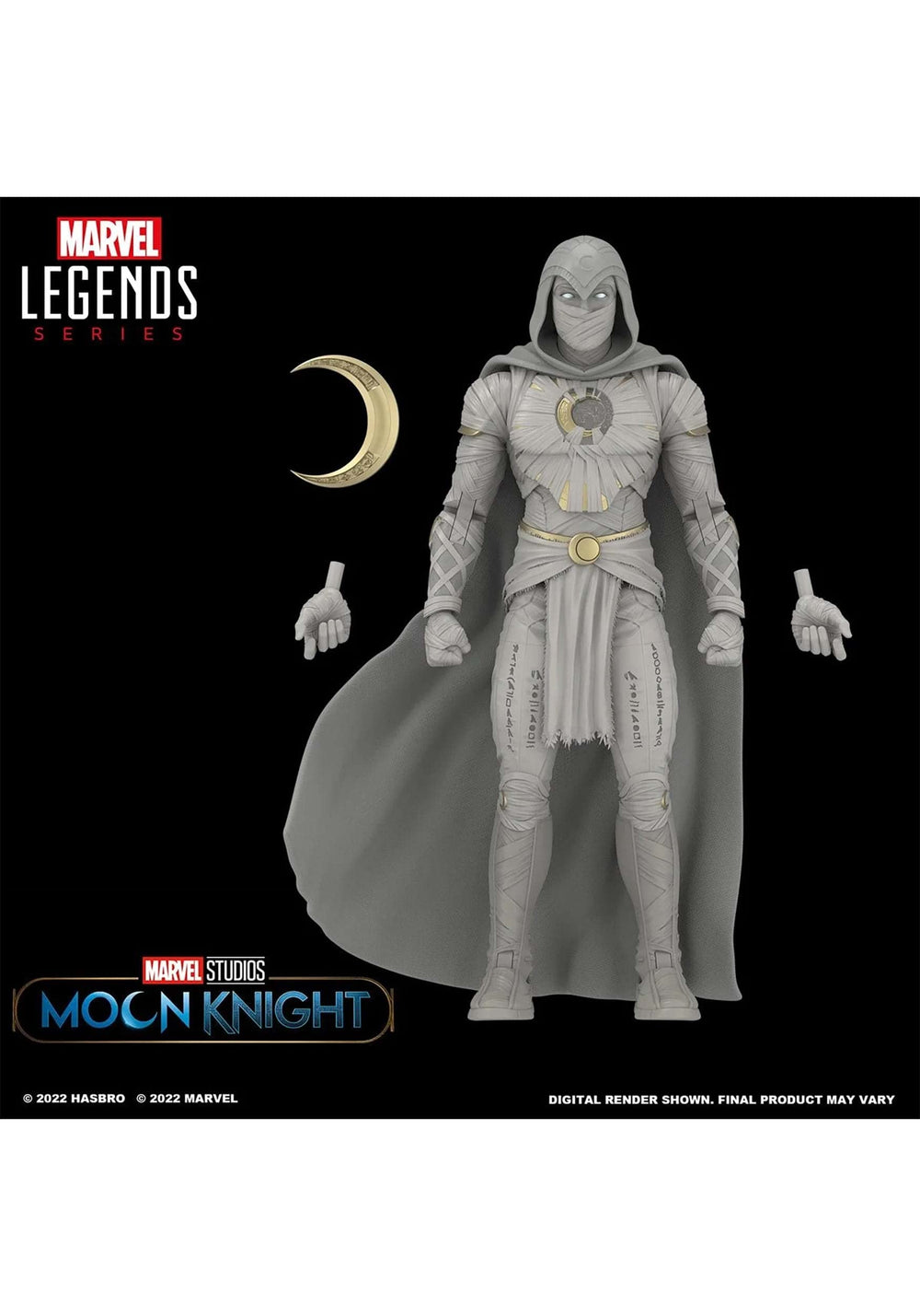 Moon Knight moon-themed accessories for action poses and storytelling.