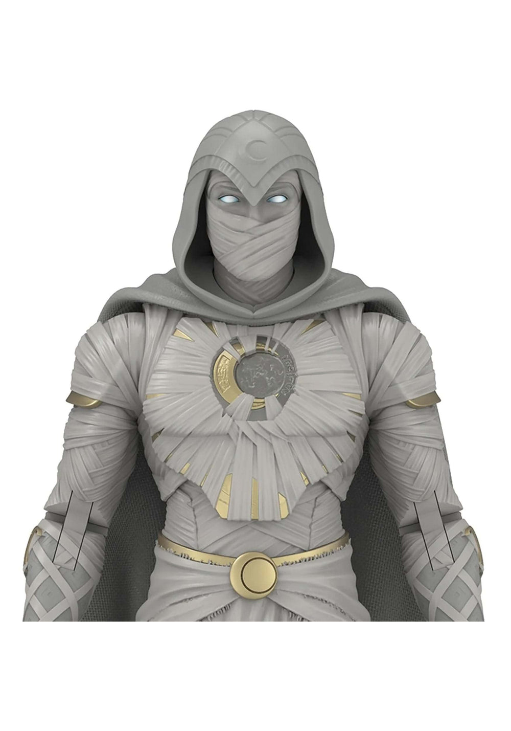 Packaging and display-ready Moon Knight figure presentation for shelves.