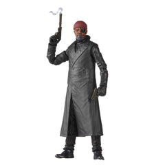 Marvel Nick Fury Secret Invasion collection display with other Marvel Legends figures