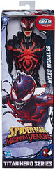 Marvel SPD MAX Venom Titan Miles Morales figure in dynamic pose for imaginative play.