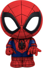 Marvel Spider-Man PVC figural bank side view, ideal for desks or shelves.