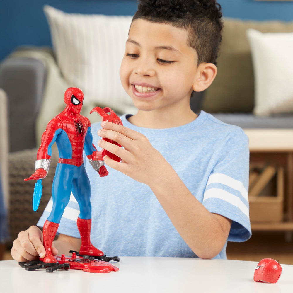 Marvel Spider-Man storage on sled keeps extra projectiles handy.