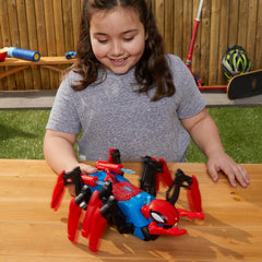 Eight spider legs animate when the car is pushed