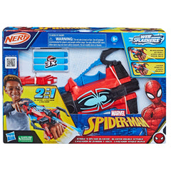 Spider Strike N Splash Blaster fires Nerf darts quickly.