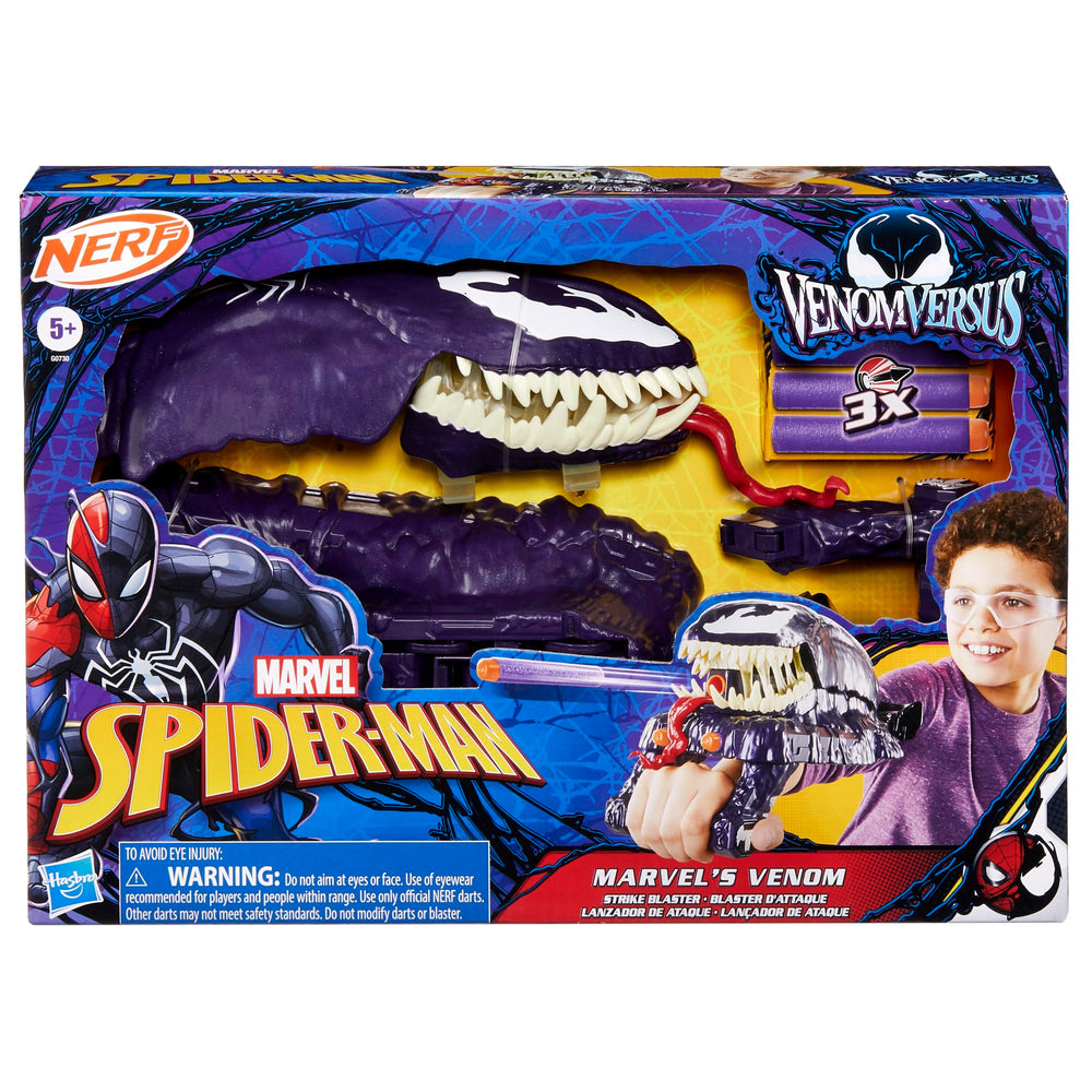 Marvel Spider-Man VenomVersus mouth open detail for dramatic action.