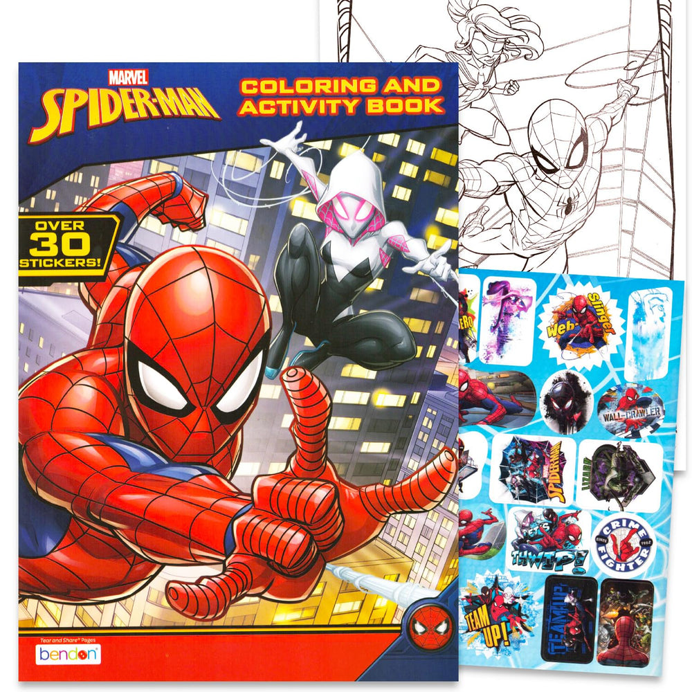 Marvel Spiderman activity pages with puzzles invite focused, creative problem solving.