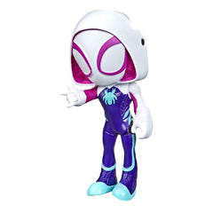 Ghost-Spider mask flip feature enabling quick identity reveals for pretend play