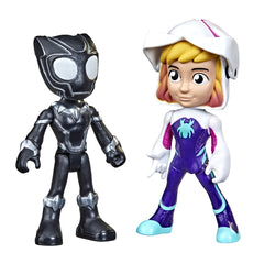 Marvel Spidey hero reveal 2-pack with Ghost-Spider and Black Panther for imaginative play