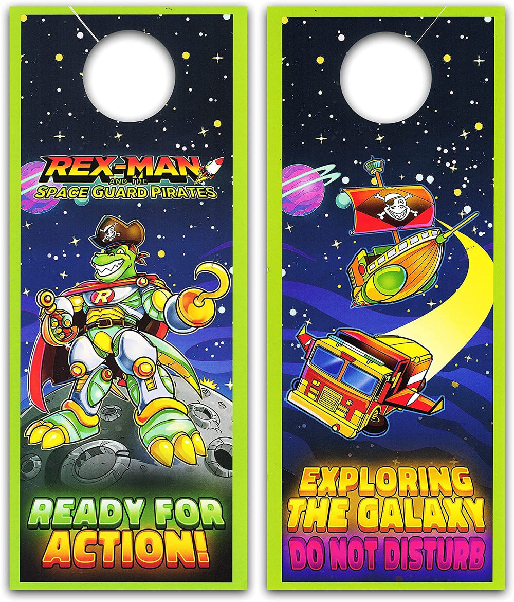 Rex-Man door hanger enhances Marvel-themed room decor.