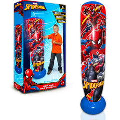 Spiderman punching bag included for energetic home or outdoor practice.
