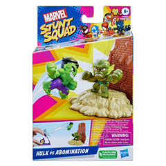 Marvel Stunt Squad Abomination figure with launcher and base for crash-and-bash play