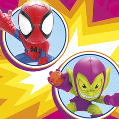 Two included figures enable instant Spider-Man vs Goblin showdowns.