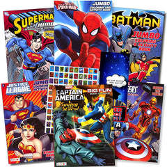 Marvel Superheroes bundle cover featuring Avengers and Spider-Man for creative family coloring.