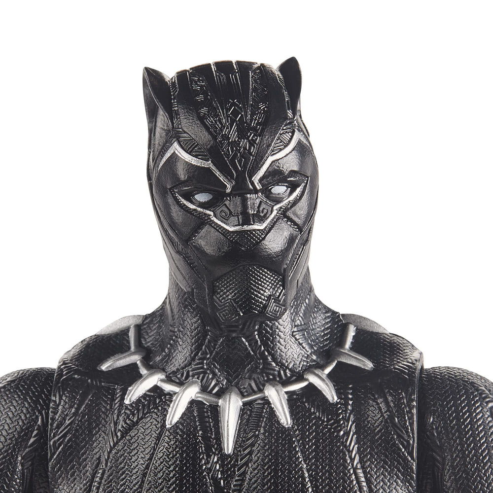Marvel Titan Hero Black Panther back-port enables Blast Gear launcher compatibility.