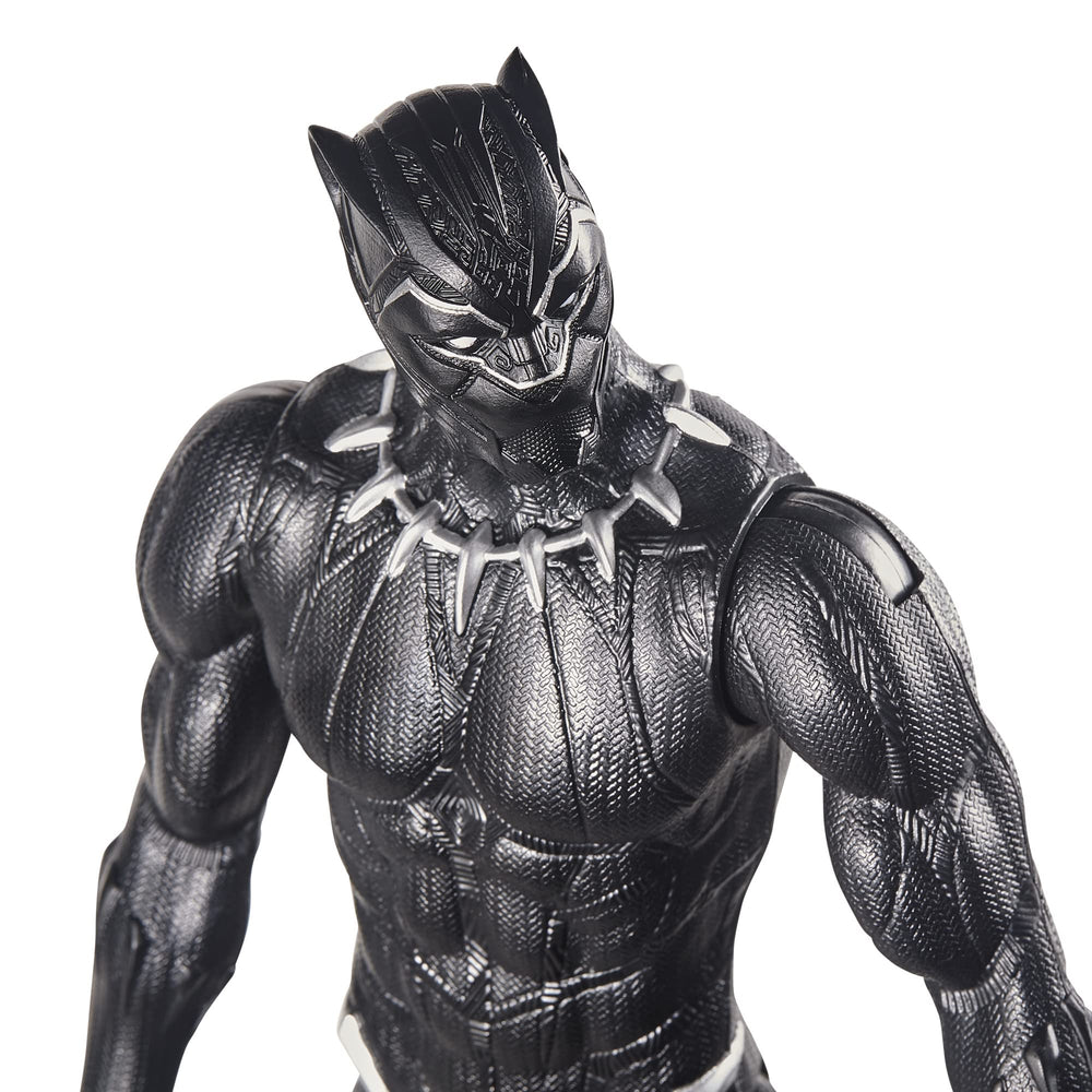 Marvel Black Panther figure stands securely for safe shelf display.