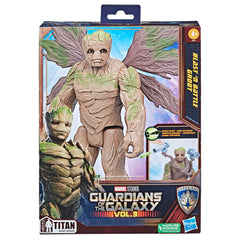 Groot with removable root arms offering versatile posing during pretend battles.