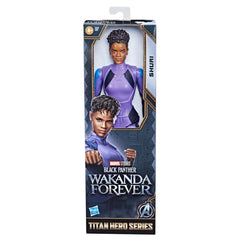 Marvel Titan Hero Series Shuri poseable figure enables imaginative superhero play and storytelling.
