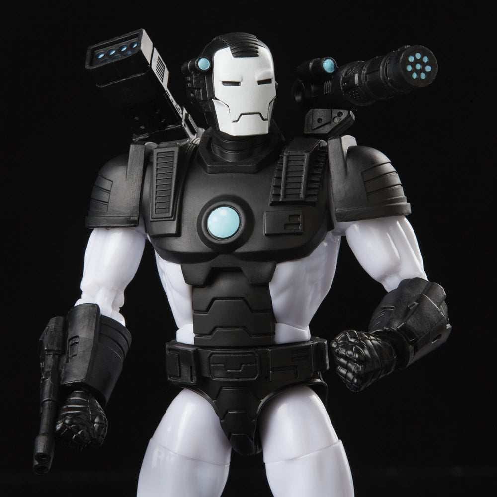 War Machine shoulder-mounted weapons on figure for dramatic posing.