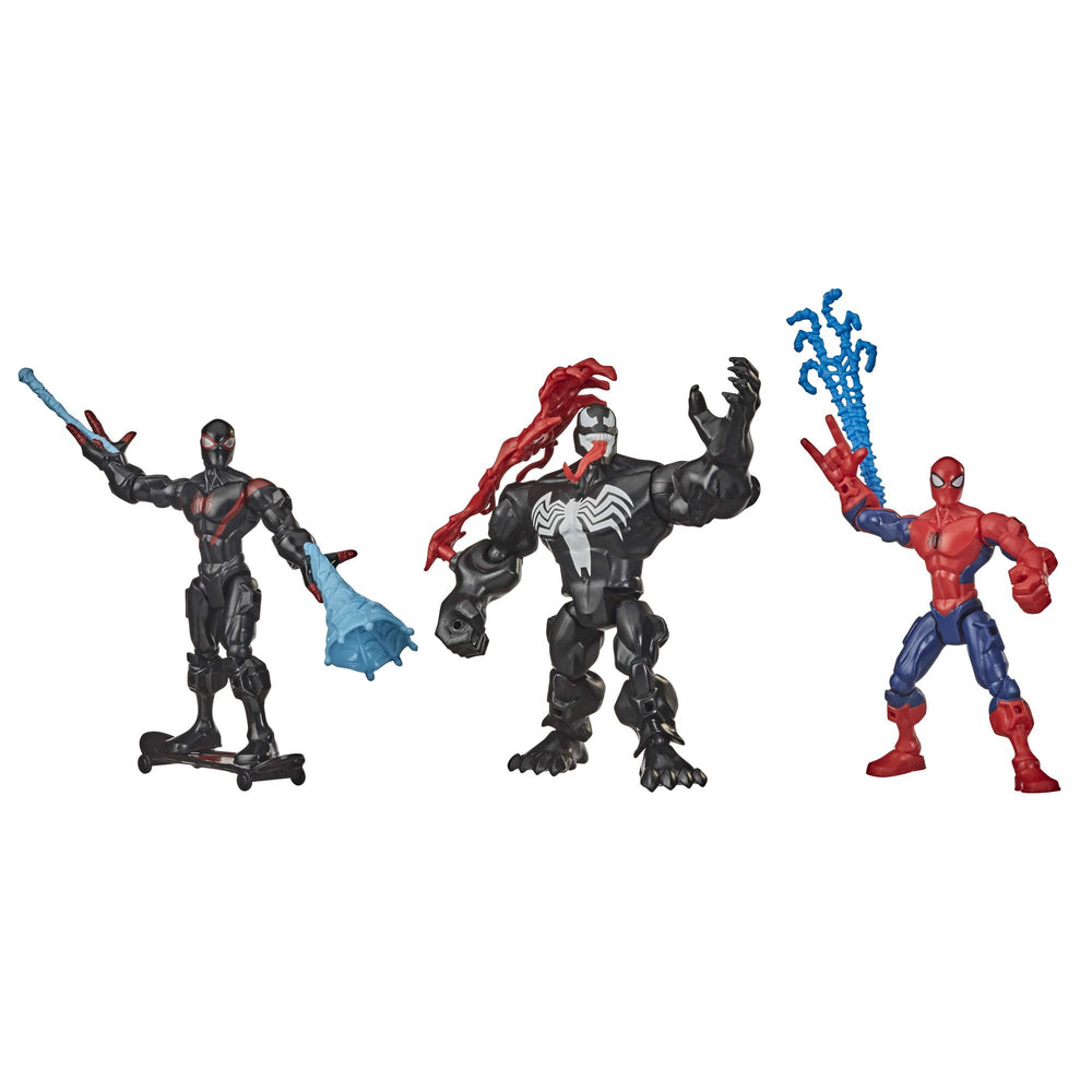 Marvel Web-Slinging Pack Spider-Man figure with interchangeable parts for endless mashups.