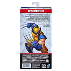 Marvel Wolverine 9.5-inch figure shows classic Marvel design for fans.