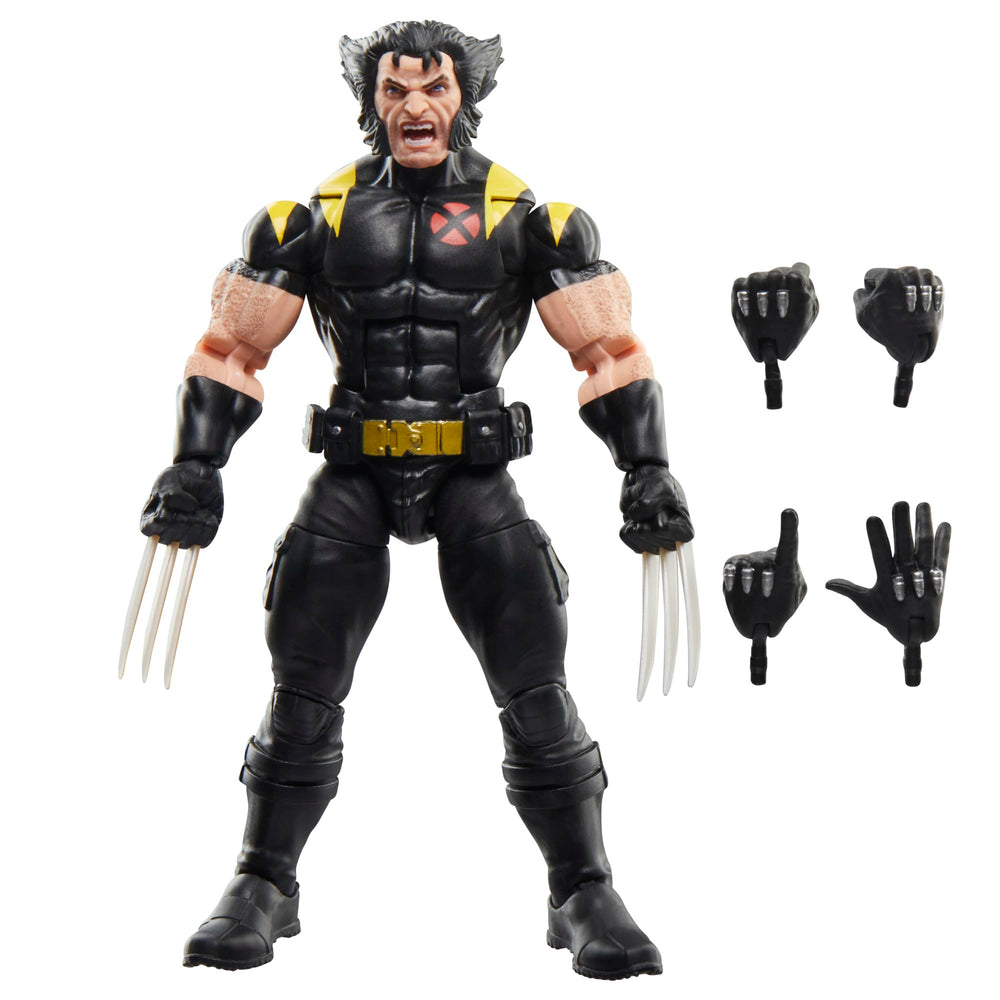Marvel Wolverine X-Treme front view figure showcases compact 6-inch scale for display.