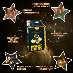 Marvin's Magic Dynamic Coins size-shrink illusion creates suspenseful moments during performances.