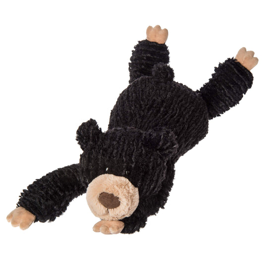 Mary Meyer Cozy Toes Black Bear plush with soft fur, perfect for cuddling and imaginative play.