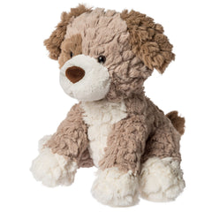 Mary Meyer Frisky Putty Puppy side view showcasing ultra-soft plush for cuddling.