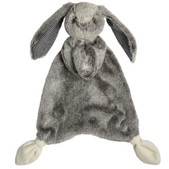 Mary Meyer Lovey Silky Bunny 13-inch grey plush toy for cozy hugs and travel.