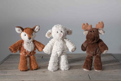 Mary Meyer Marshmallow Junior Lamb measures 13 inches for versatile play
