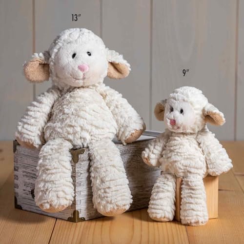 Mary Meyer Marshmallow Junior Lamb weighted bums and feet for comforting heft