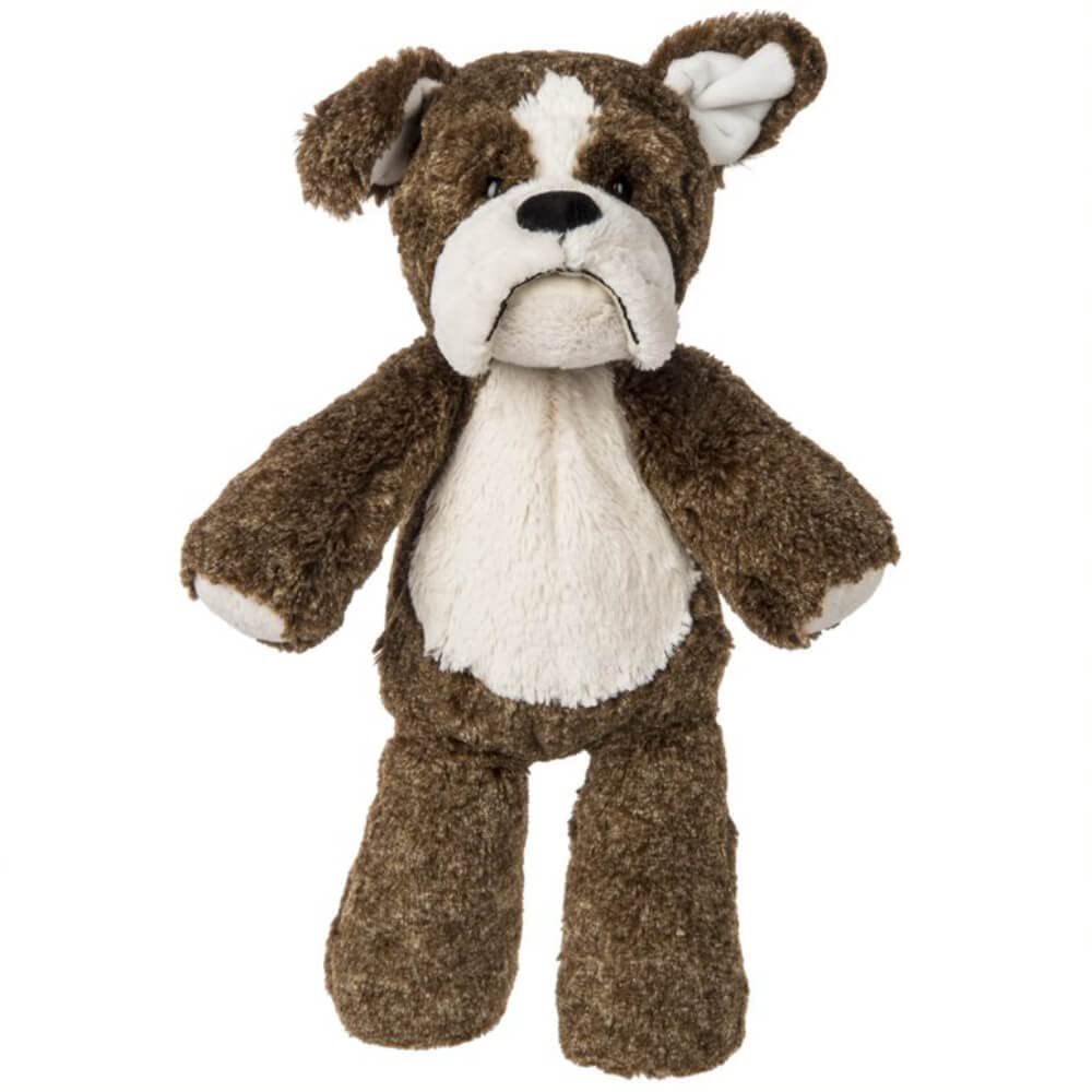 Mary Meyer Marshmallow Zoo Bradley Bulldog plush, front view, soft cuddly companion for nap time