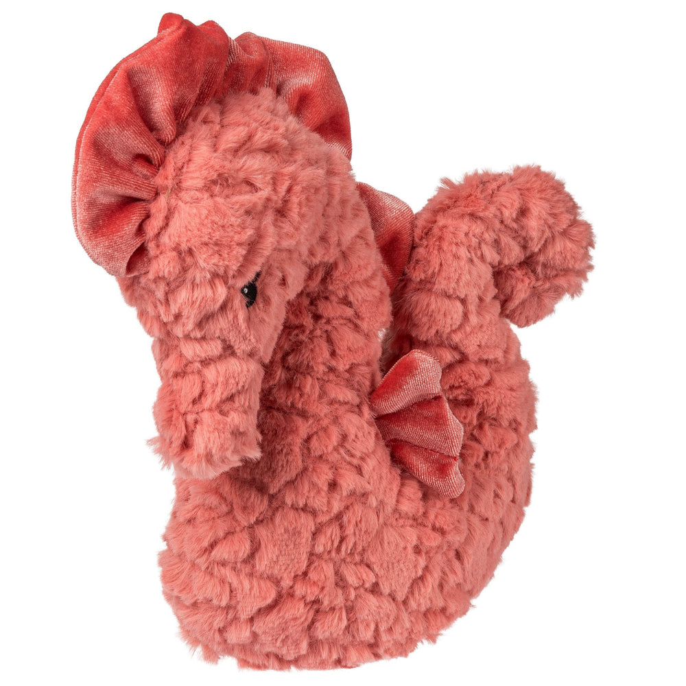 Mary Meyer Putty Coral Seahorse fabric texture conveys luxuriously soft touch