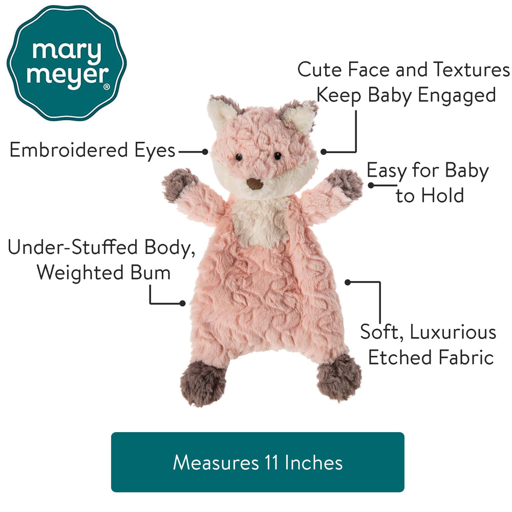 Ultra-soft textured fabric on Putty Fox invites tactile snuggles.