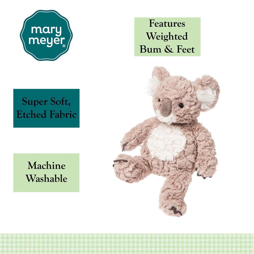 Mary Meyer Putty Koala Beige 11inch tall design fits small hands for easy hugging.