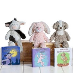Mary Meyer Putty Nursery Cow embroidered eyes for gentle hugs