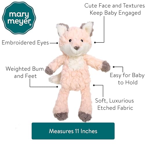 Mary Meyer Putty Nursery Fox close-up of soft nose for gentle baby play
