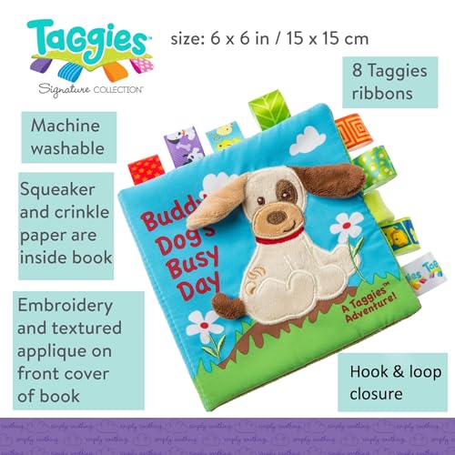 Buddy Dog soft book crinkle pages inviting tactile exploration for baby
